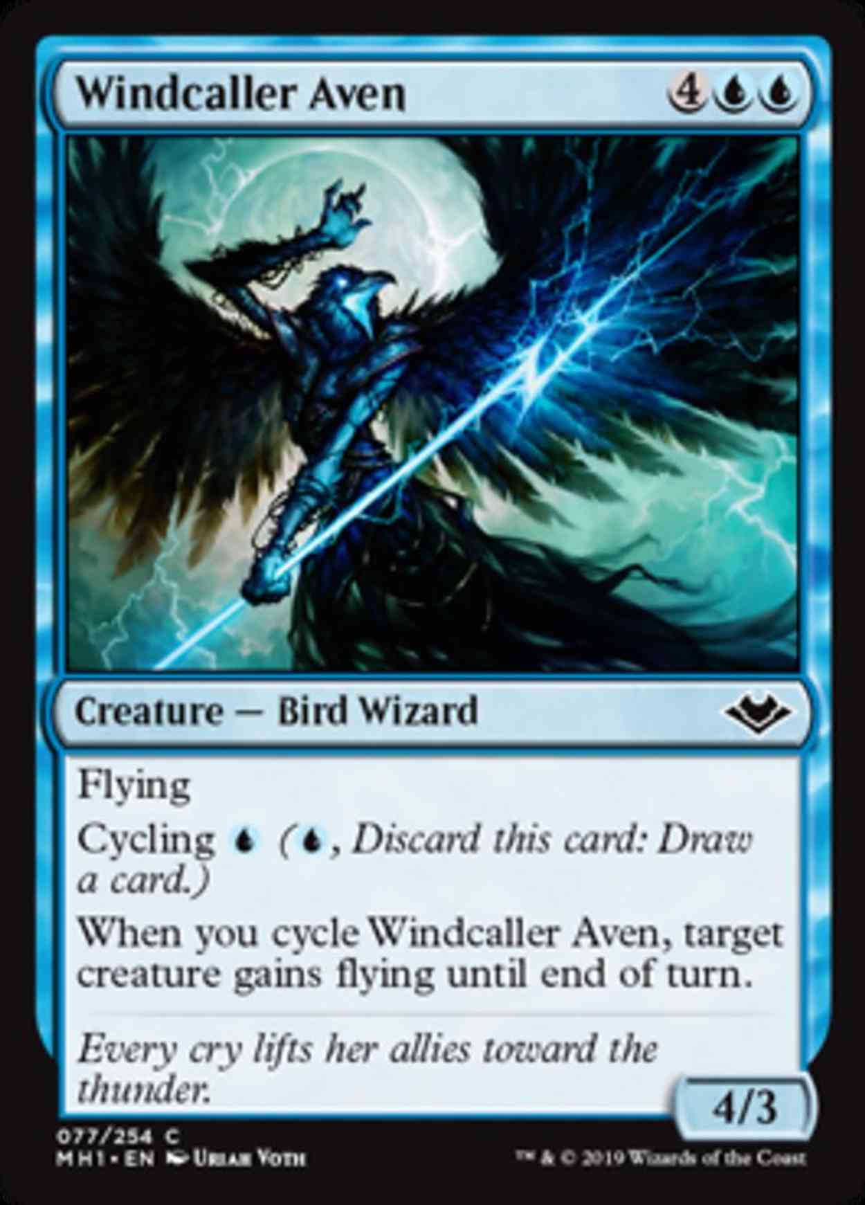 Windcaller Aven magic card front