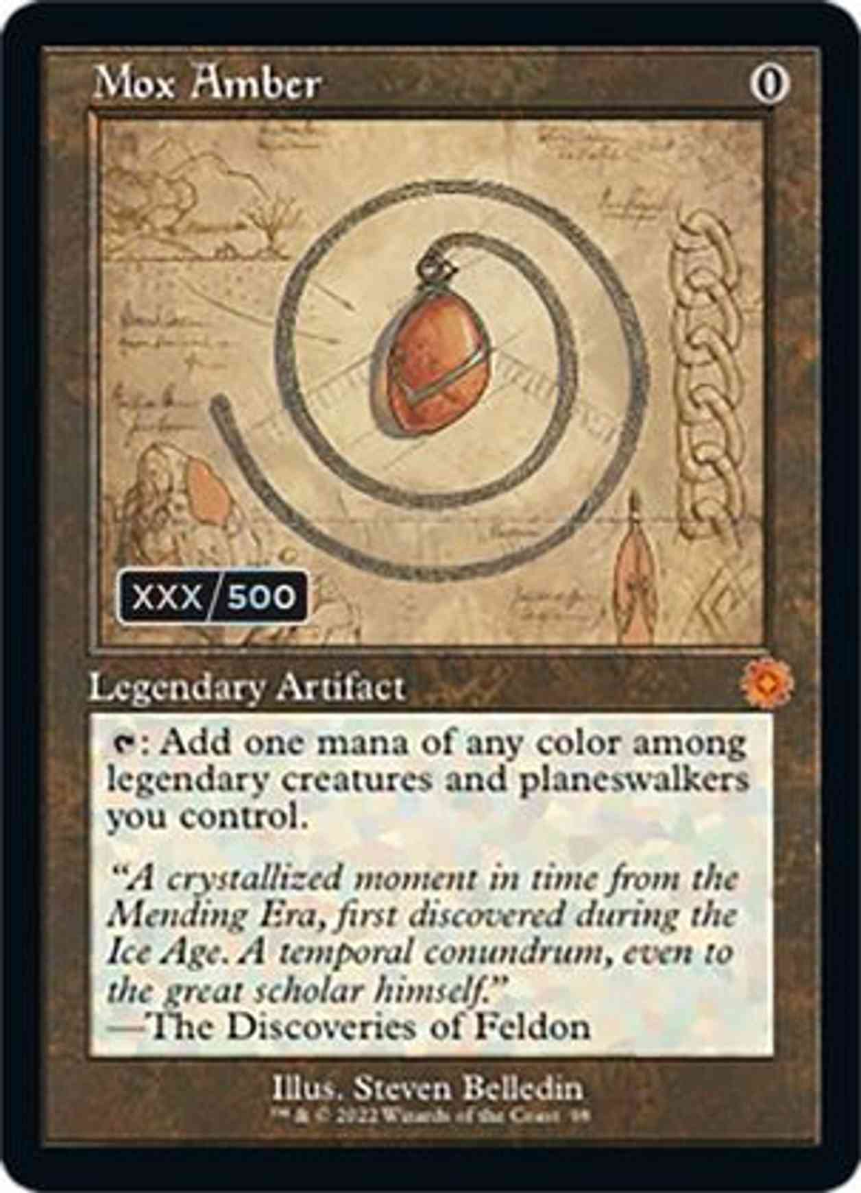 Mox Amber (Schematic) (Serial Numbered) magic card front