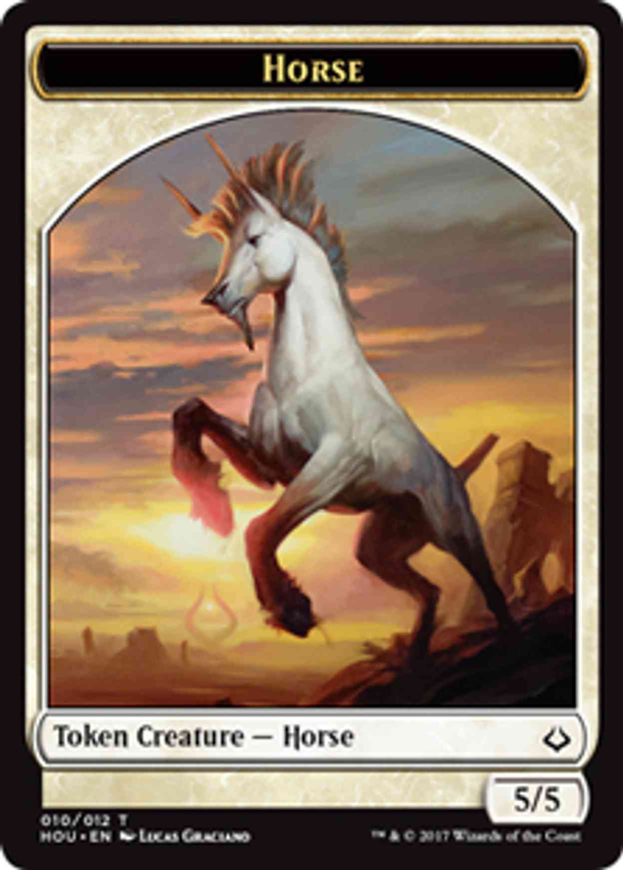 Horse Token magic card front