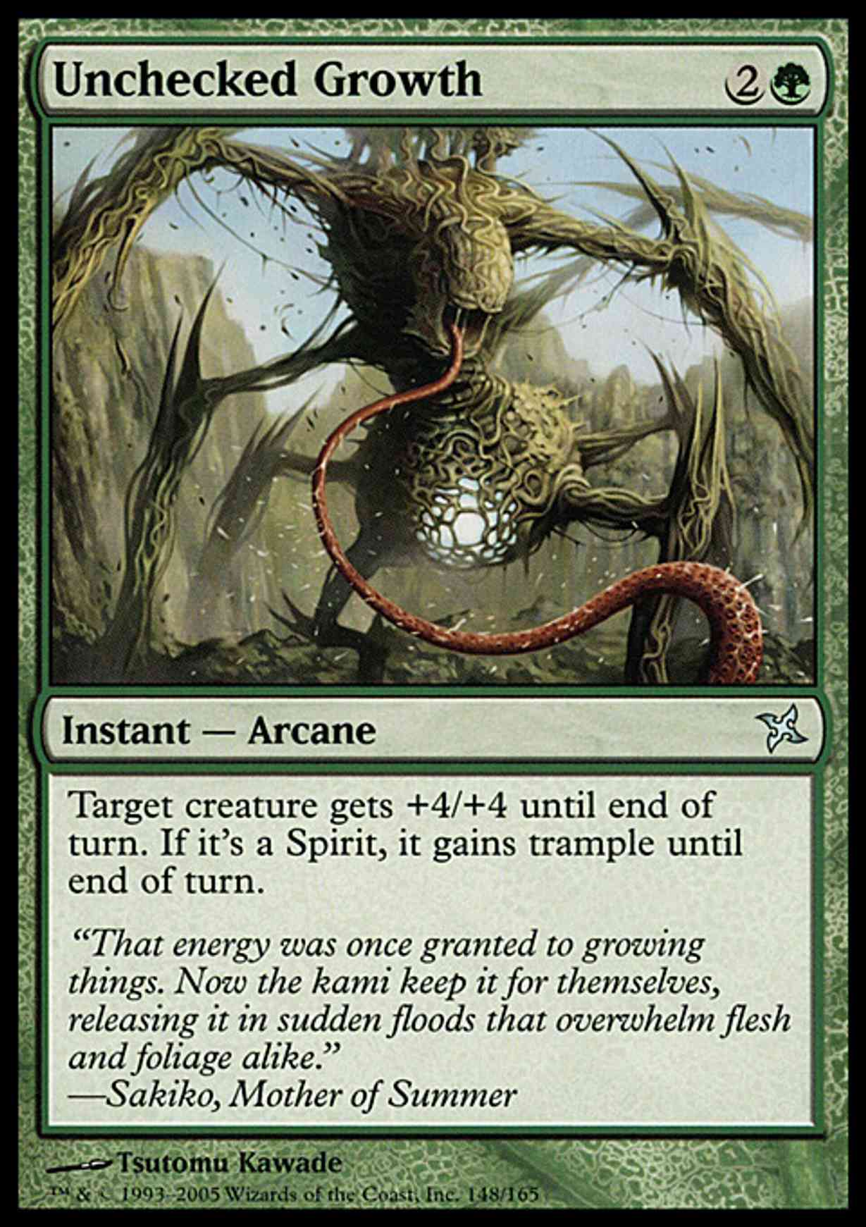 Unchecked Growth magic card front