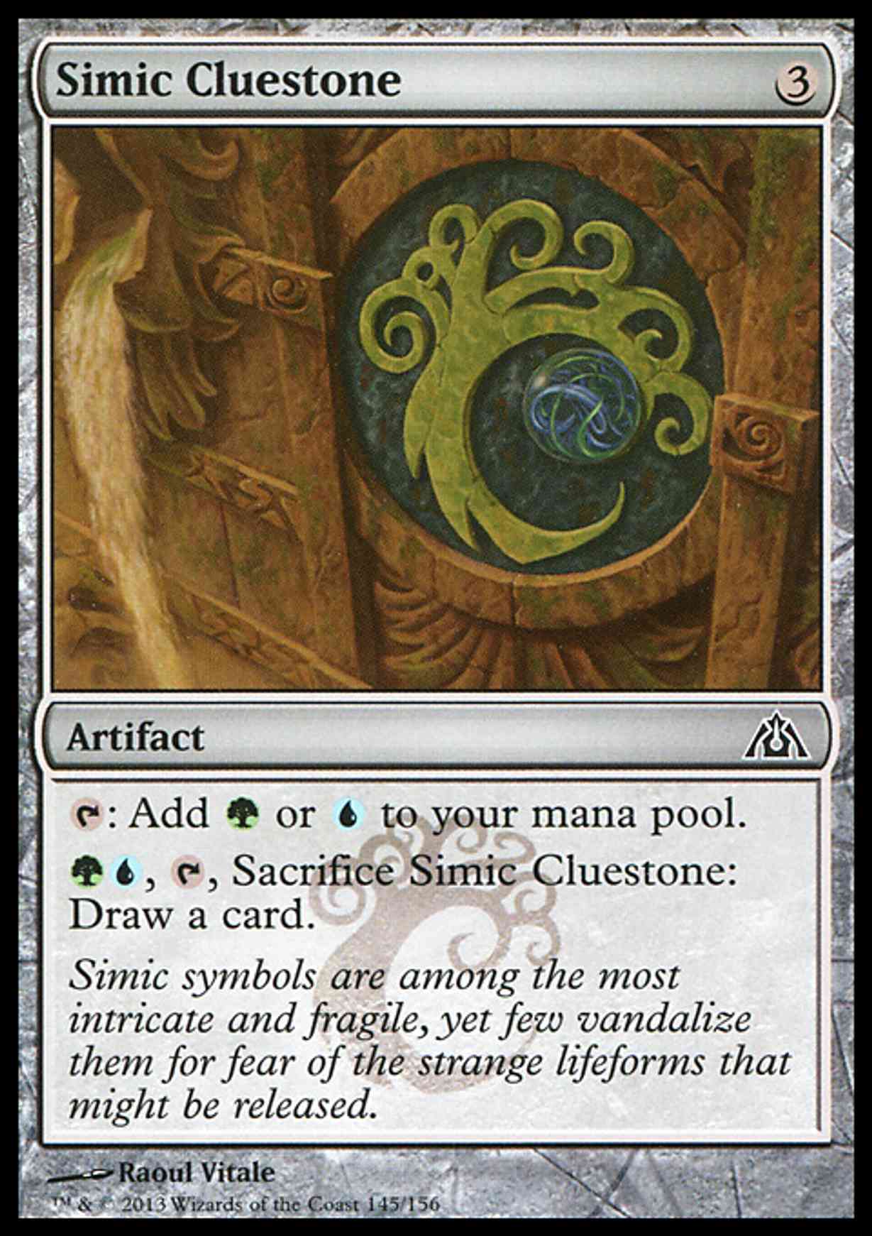 Simic Cluestone magic card front