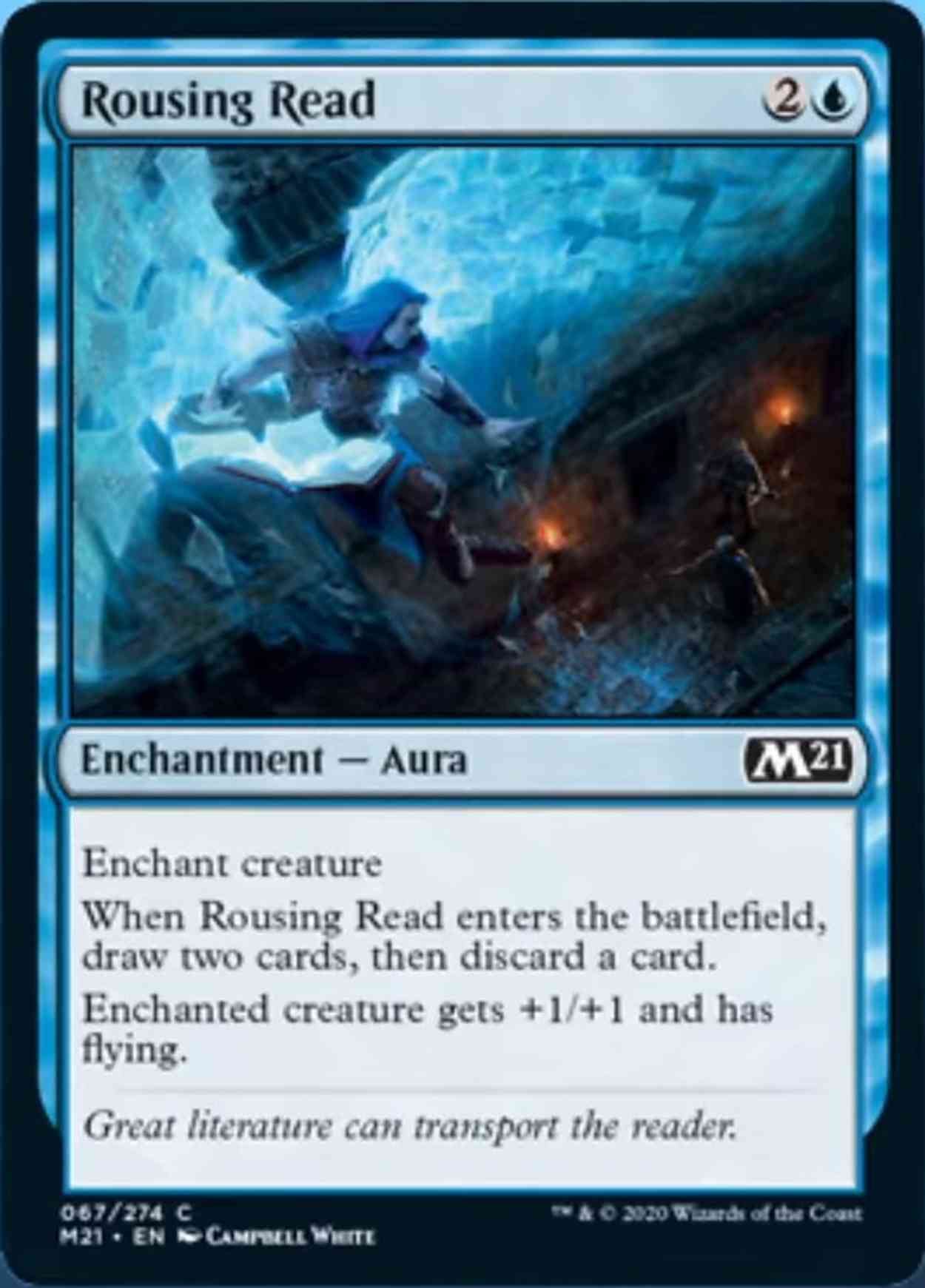 Rousing Read magic card front