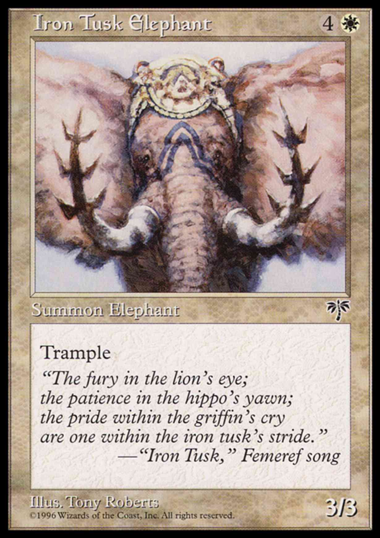 Iron Tusk Elephant magic card front