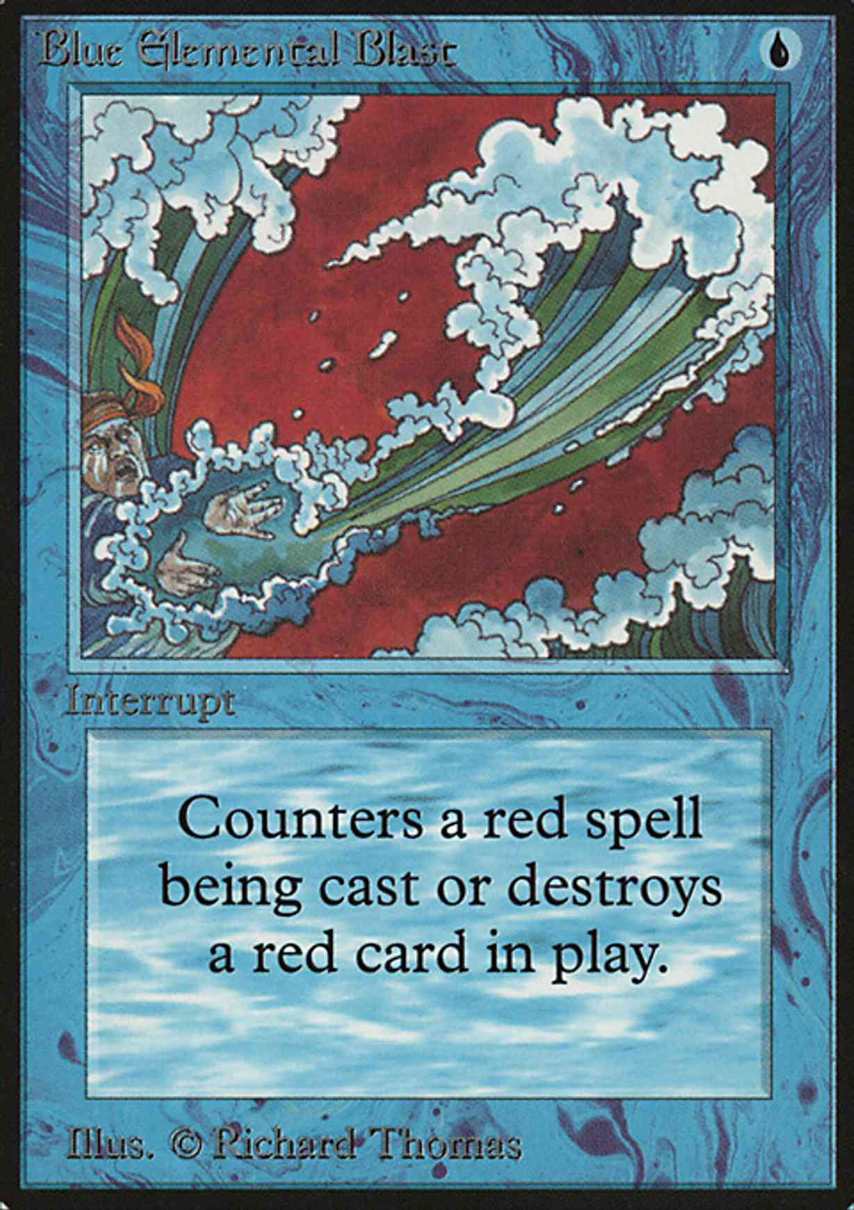 Blue Elemental Blast magic card front