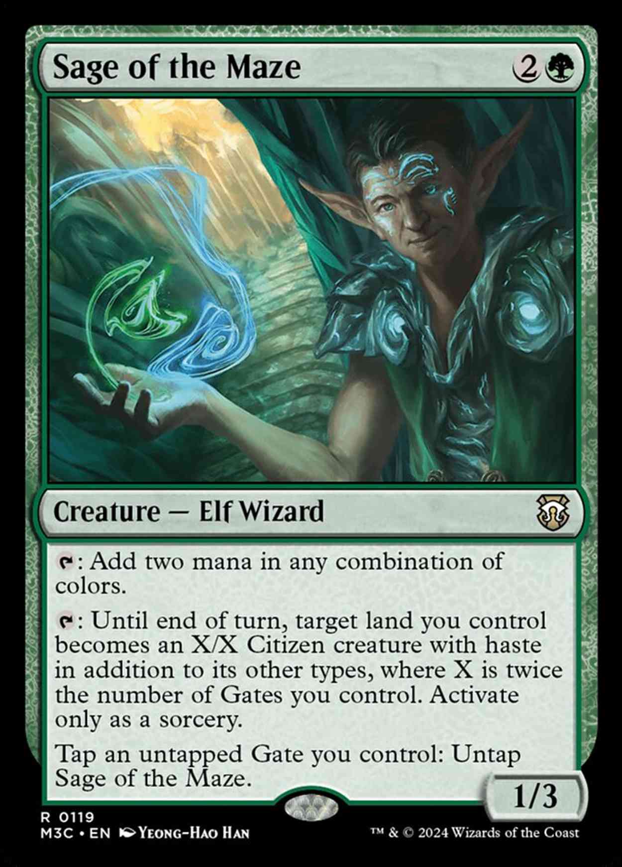 Sage of the Maze magic card front