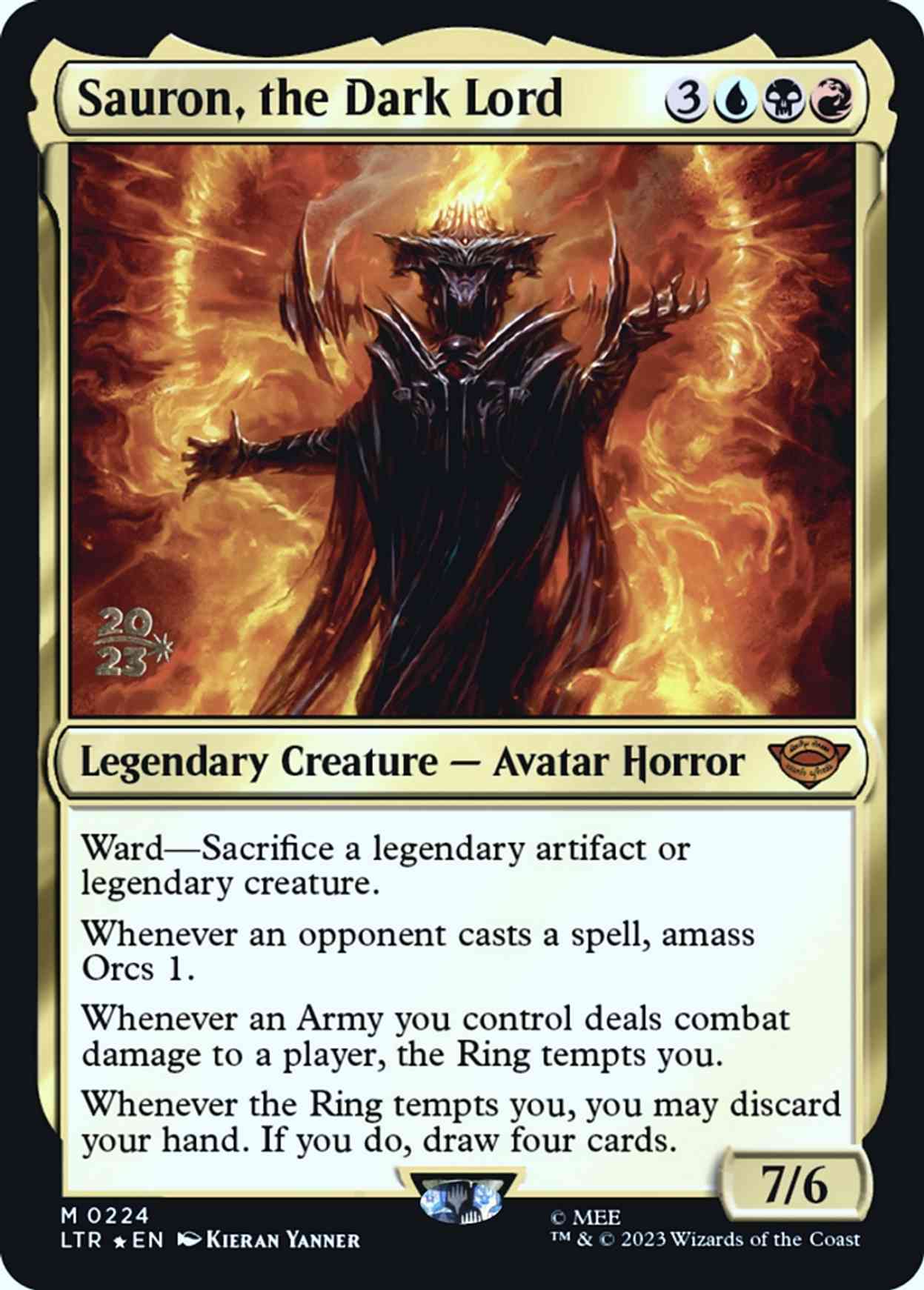 Sauron, the Dark Lord magic card front