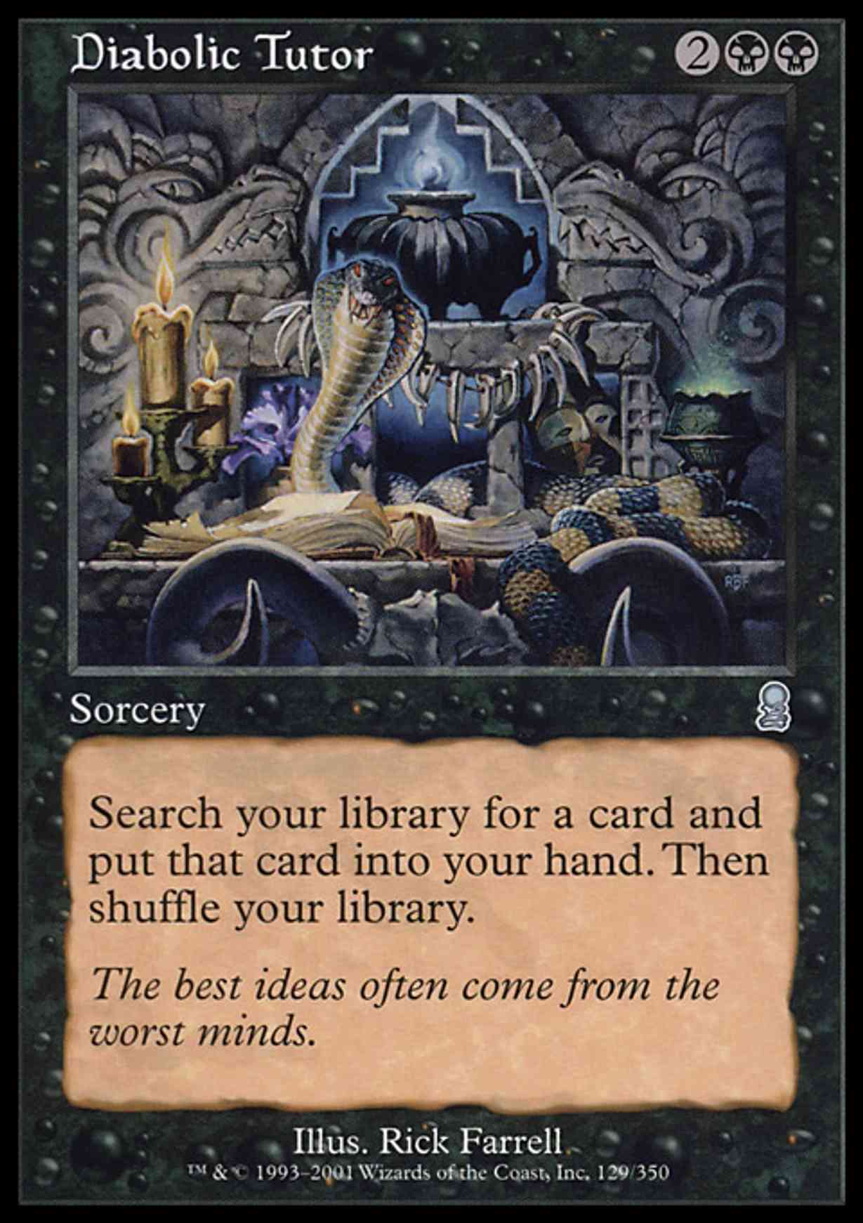Diabolic Tutor magic card front