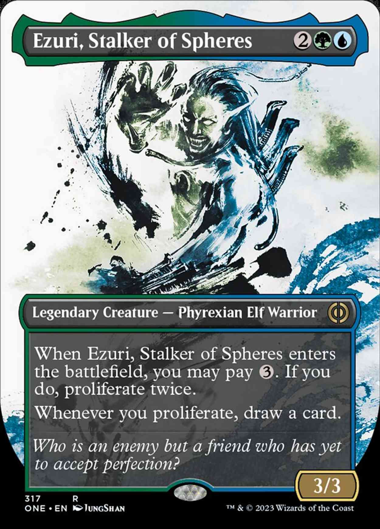 Ezuri, Stalker of Spheres (Showcase) magic card front