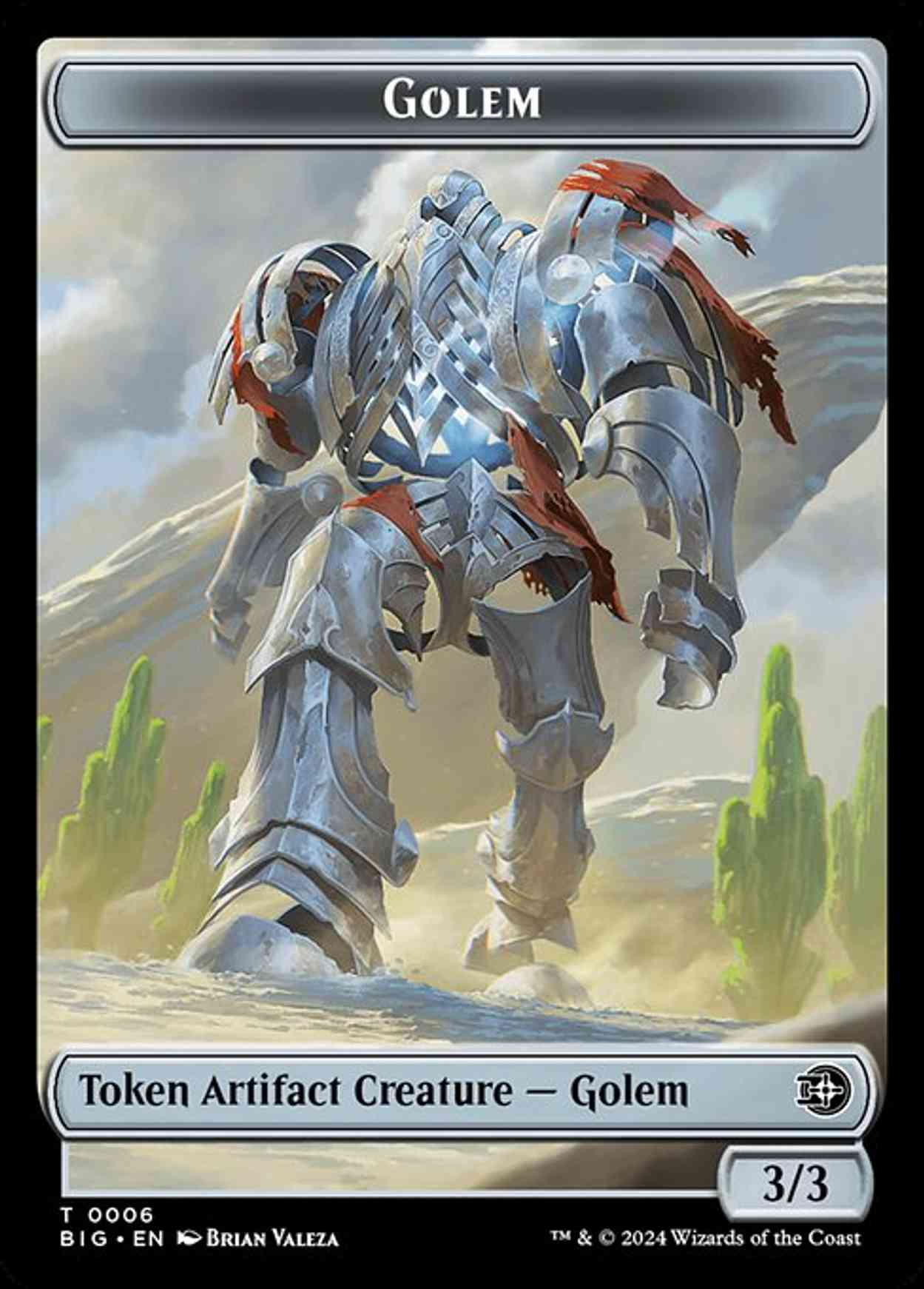 Golem // Plot Double-Sided Token magic card front