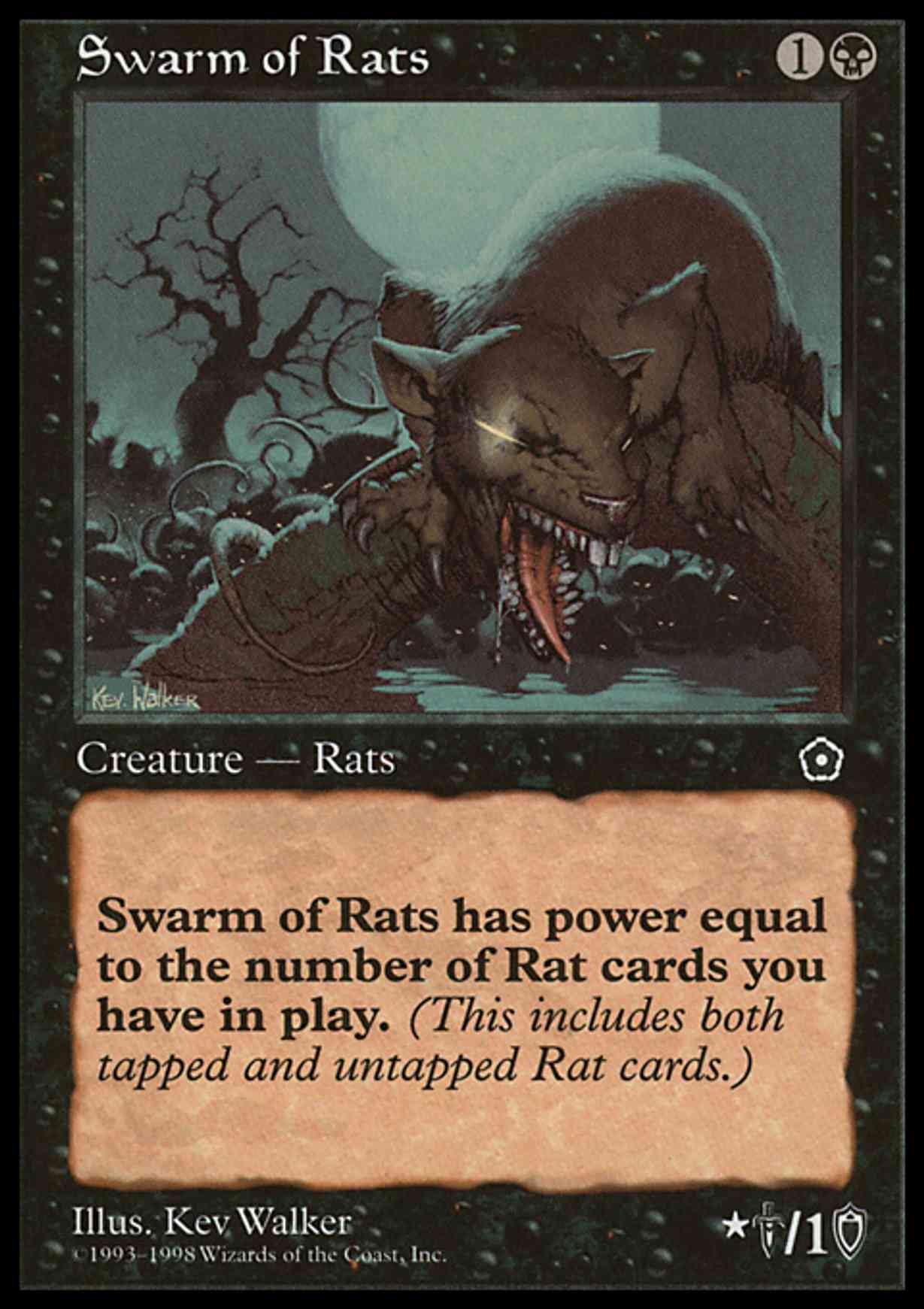 Swarm of Rats magic card front