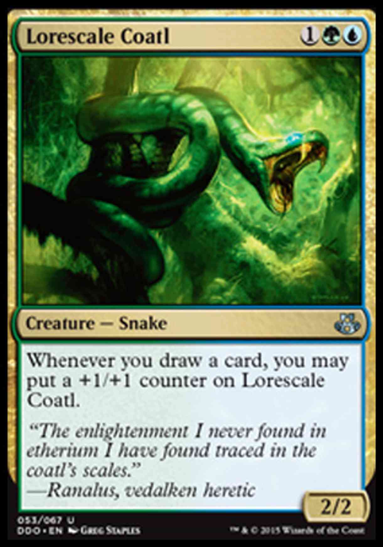 Lorescale Coatl magic card front