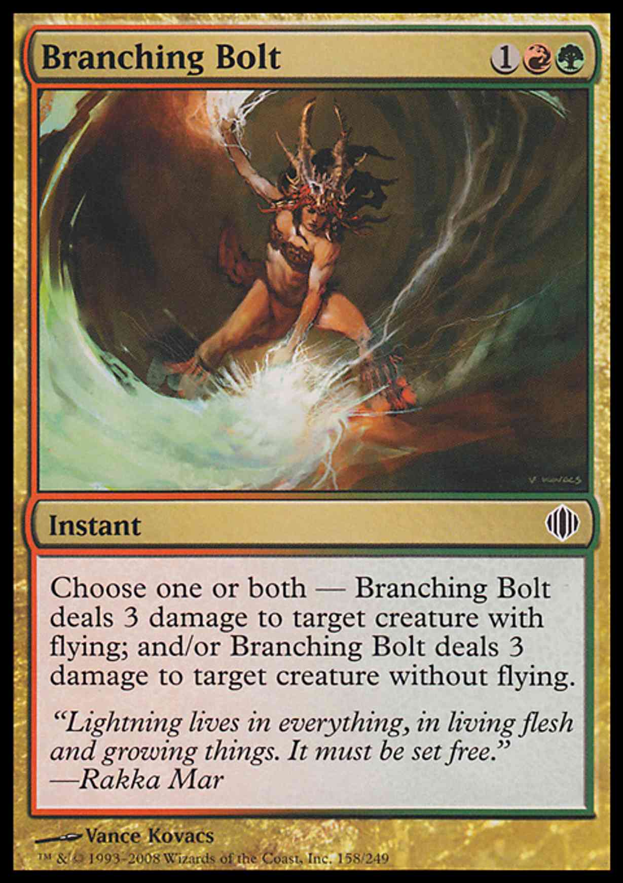 Branching Bolt magic card front