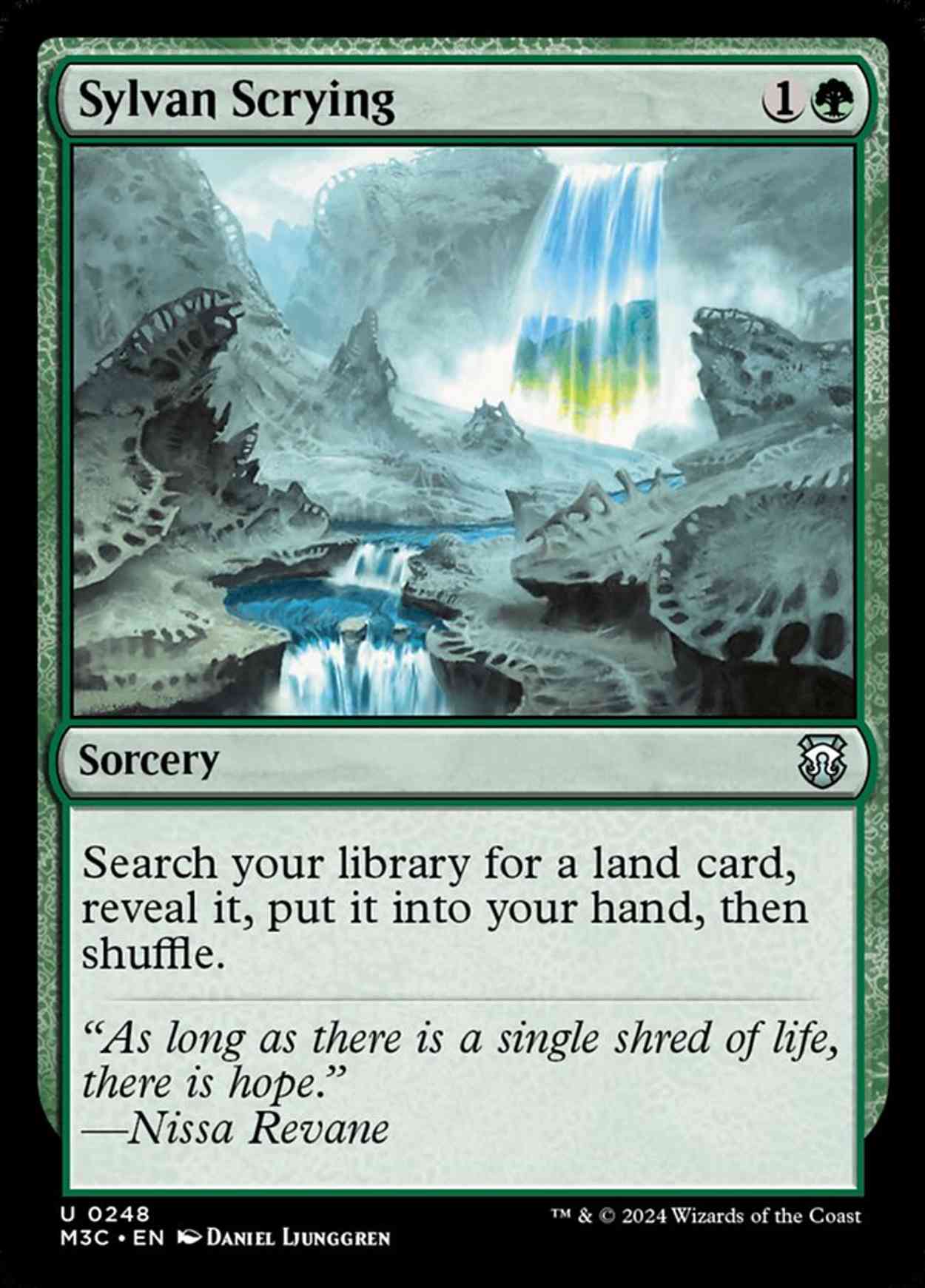 Sylvan Scrying magic card front