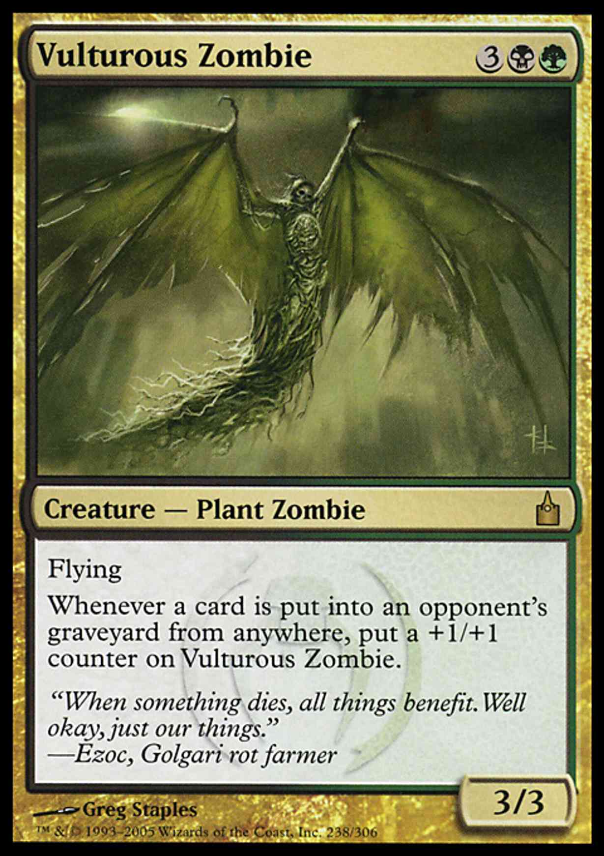 Vulturous Zombie magic card front