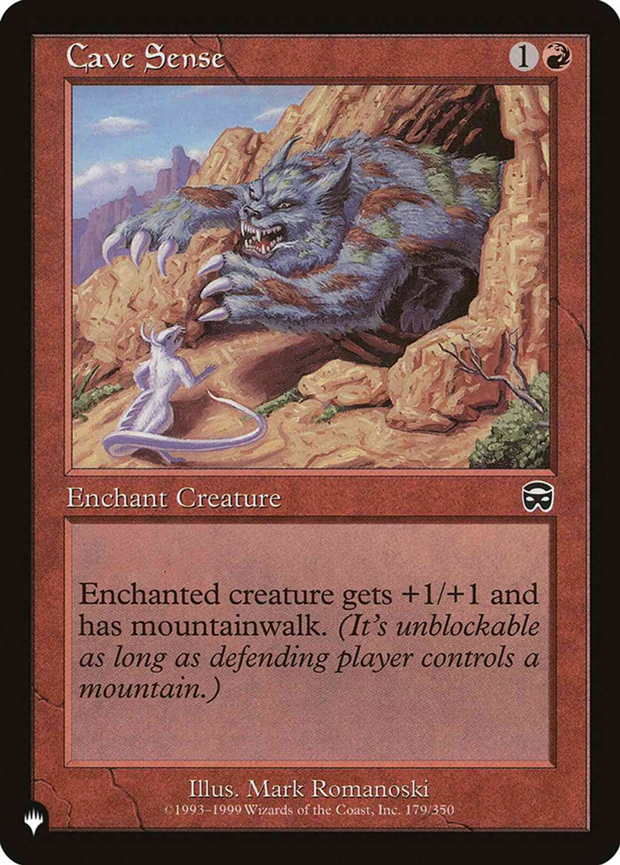 Cave Sense magic card front