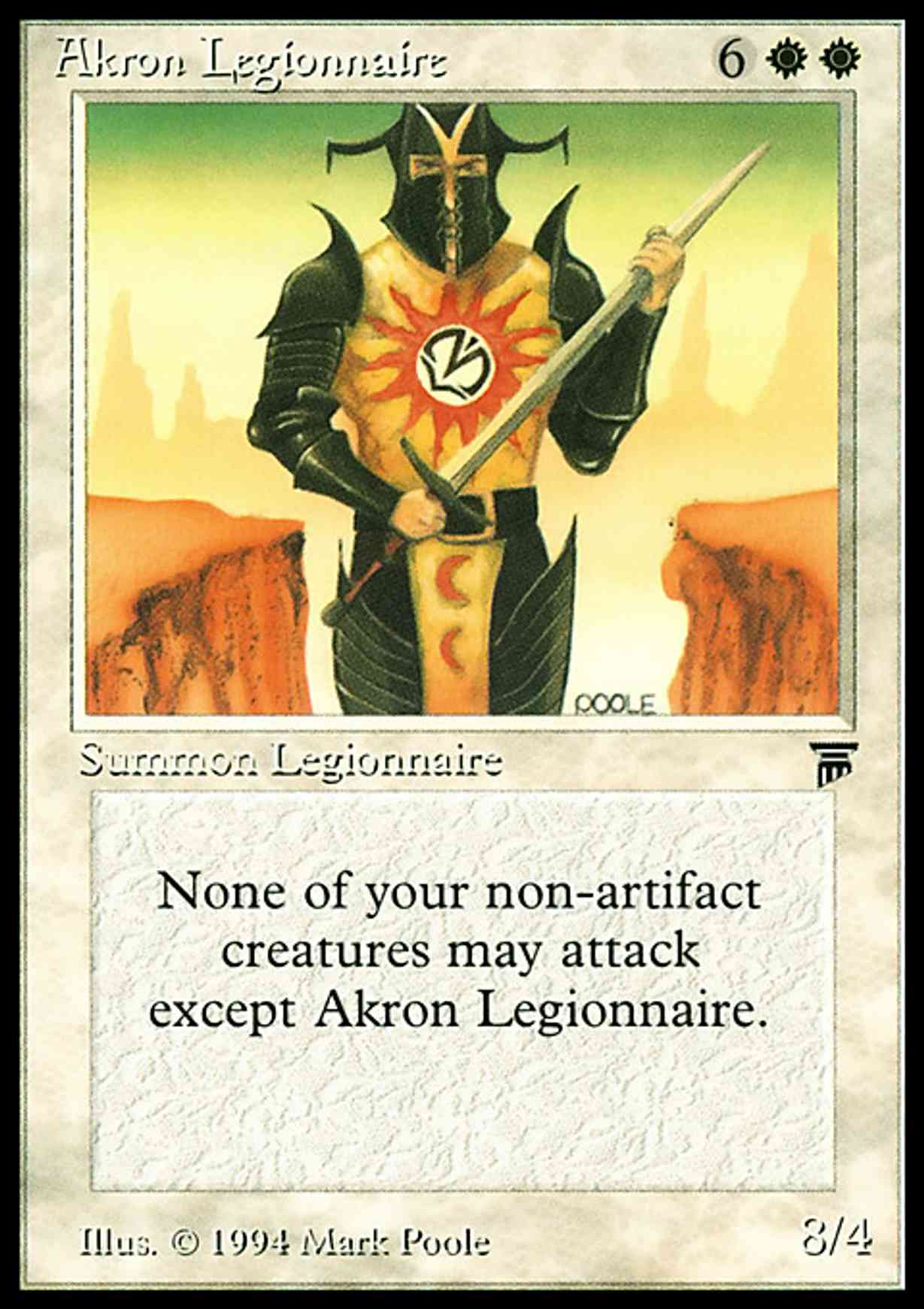 Akron Legionnaire magic card front