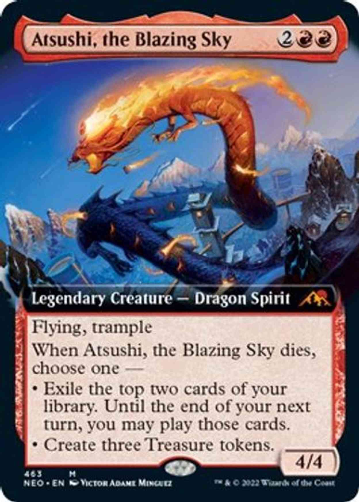 Atsushi, the Blazing Sky (Extended Art) magic card front