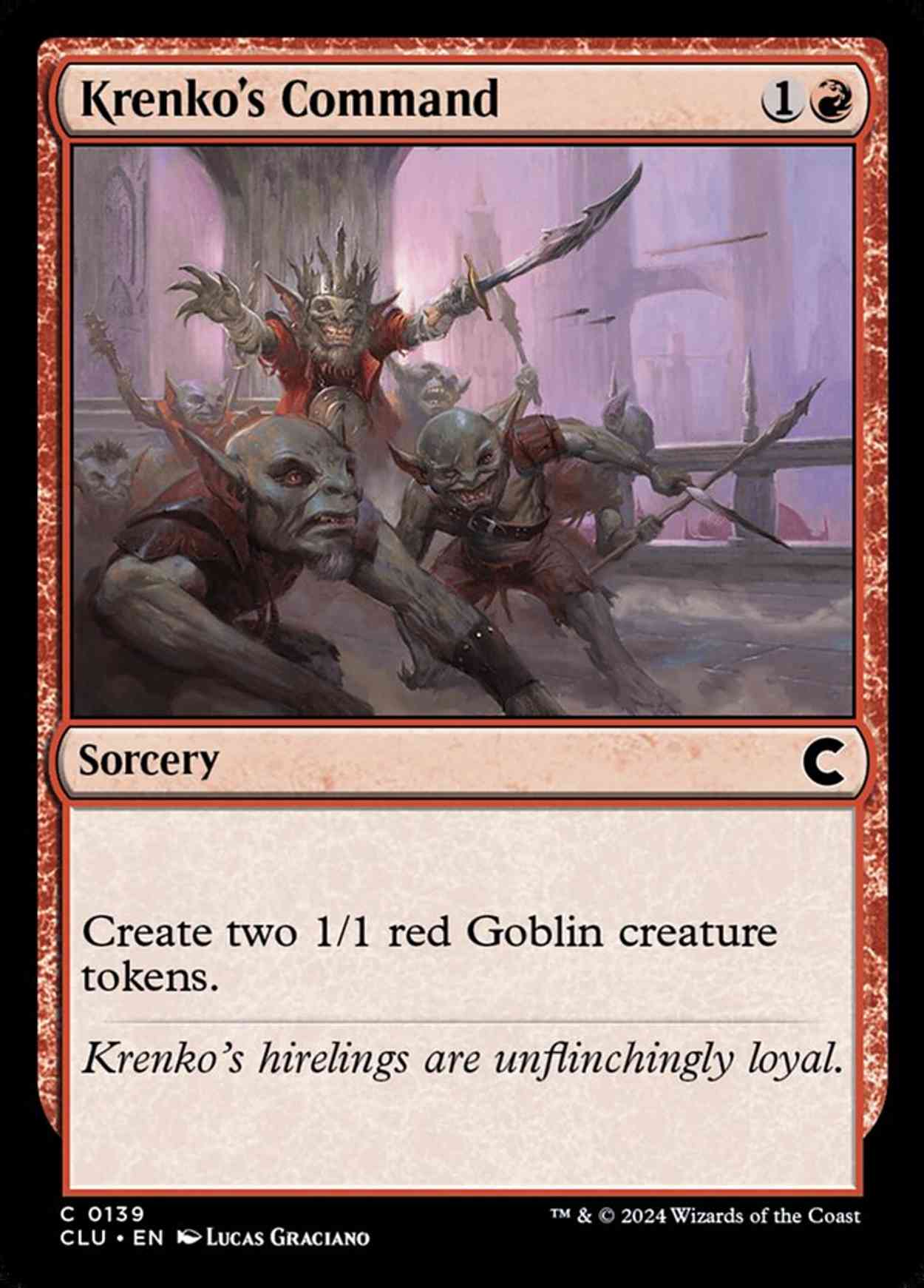 Krenko's Command magic card front