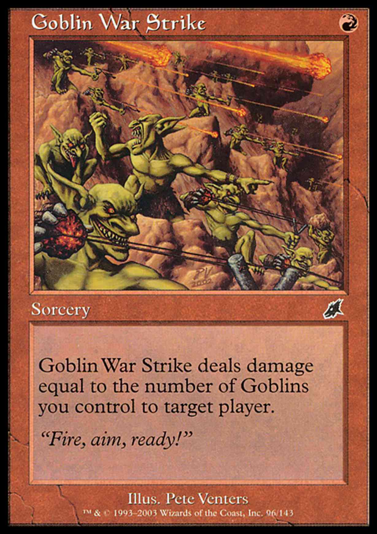 Goblin War Strike magic card front
