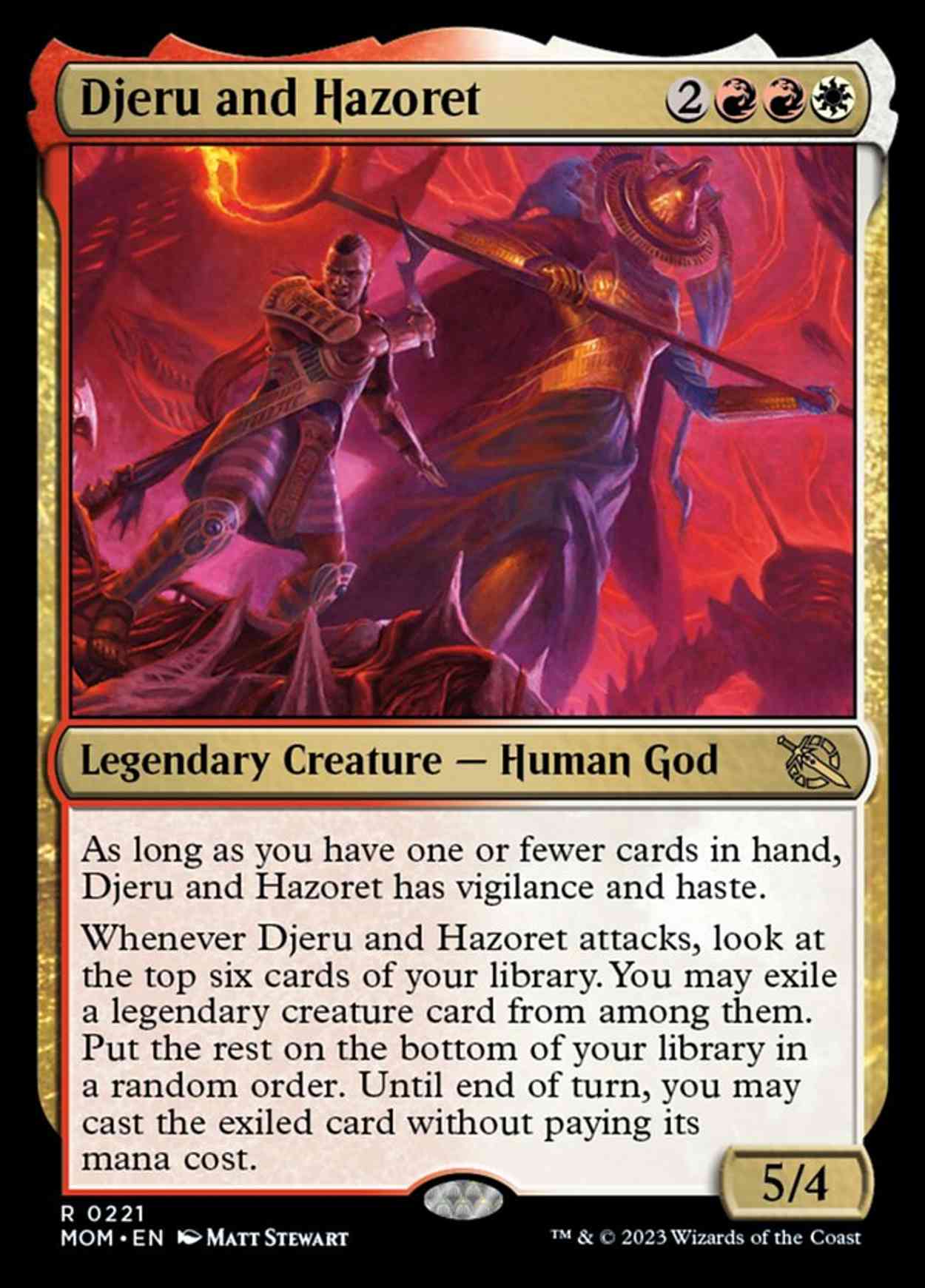 Djeru and Hazoret magic card front