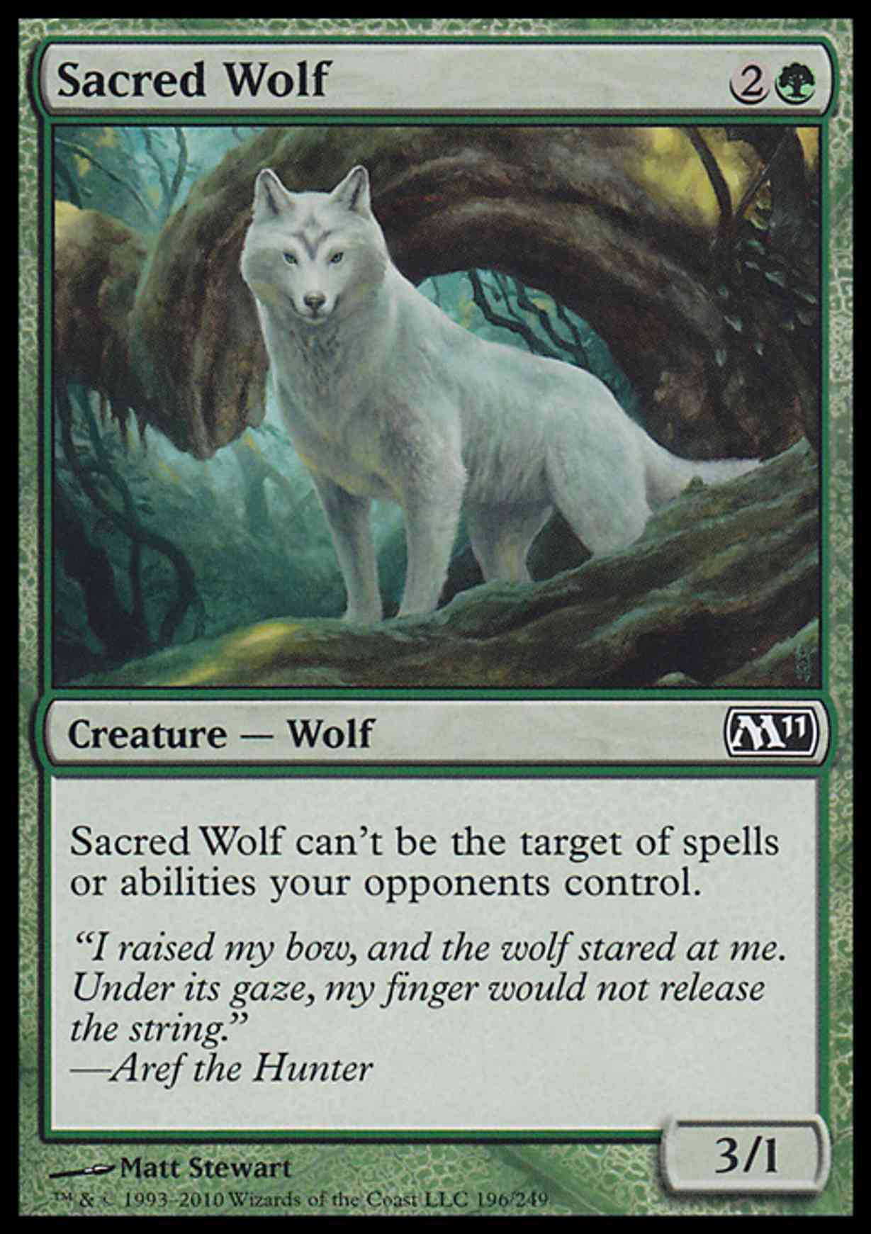 Sacred Wolf magic card front