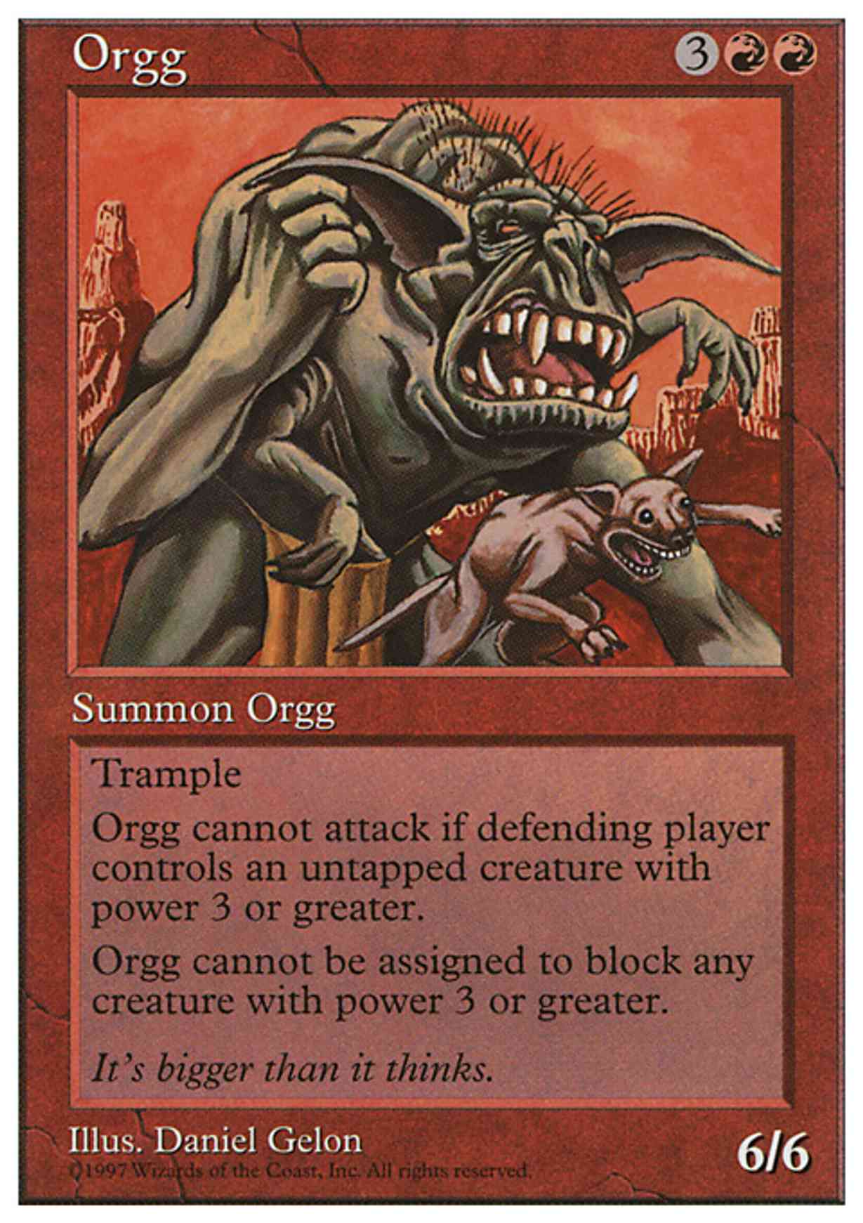 Orgg magic card front