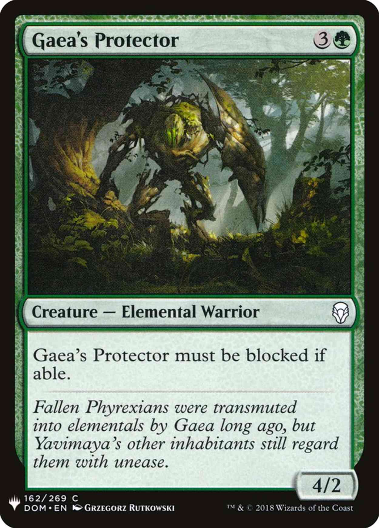 Gaea's Protector magic card front