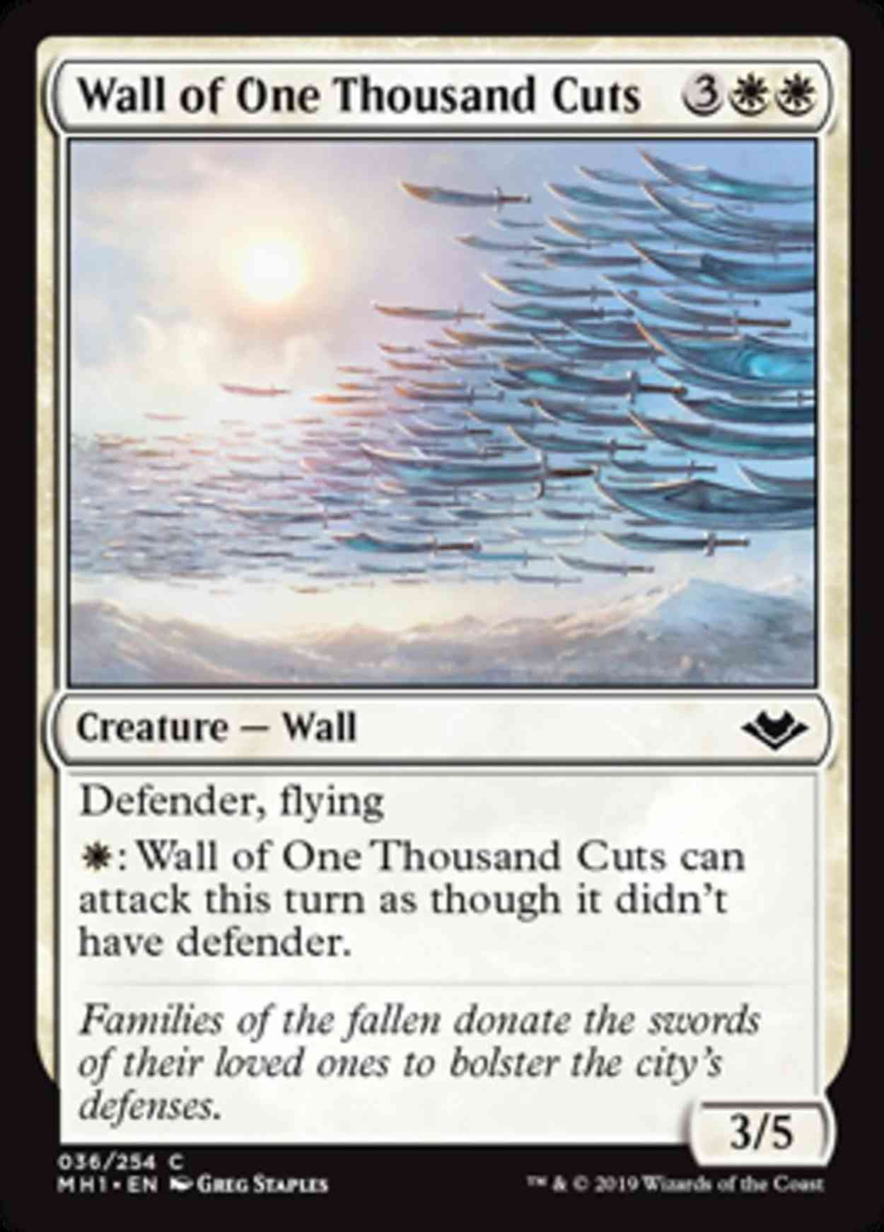 Wall of One Thousand Cuts magic card front
