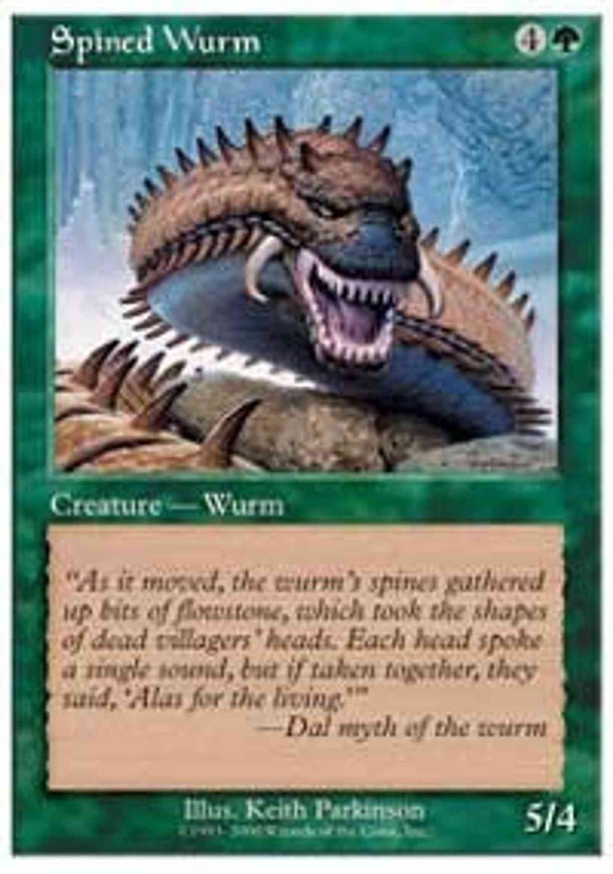 Spined Wurm Price from mtg Starter 2000