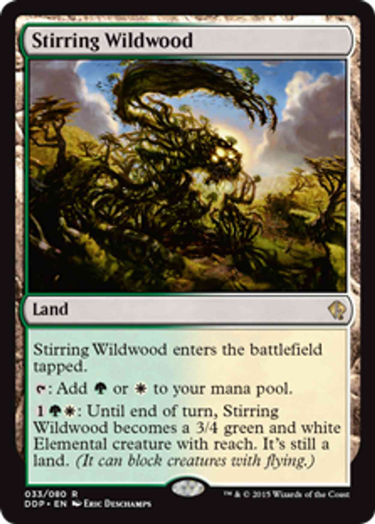 Stirring Wildwood magic card front