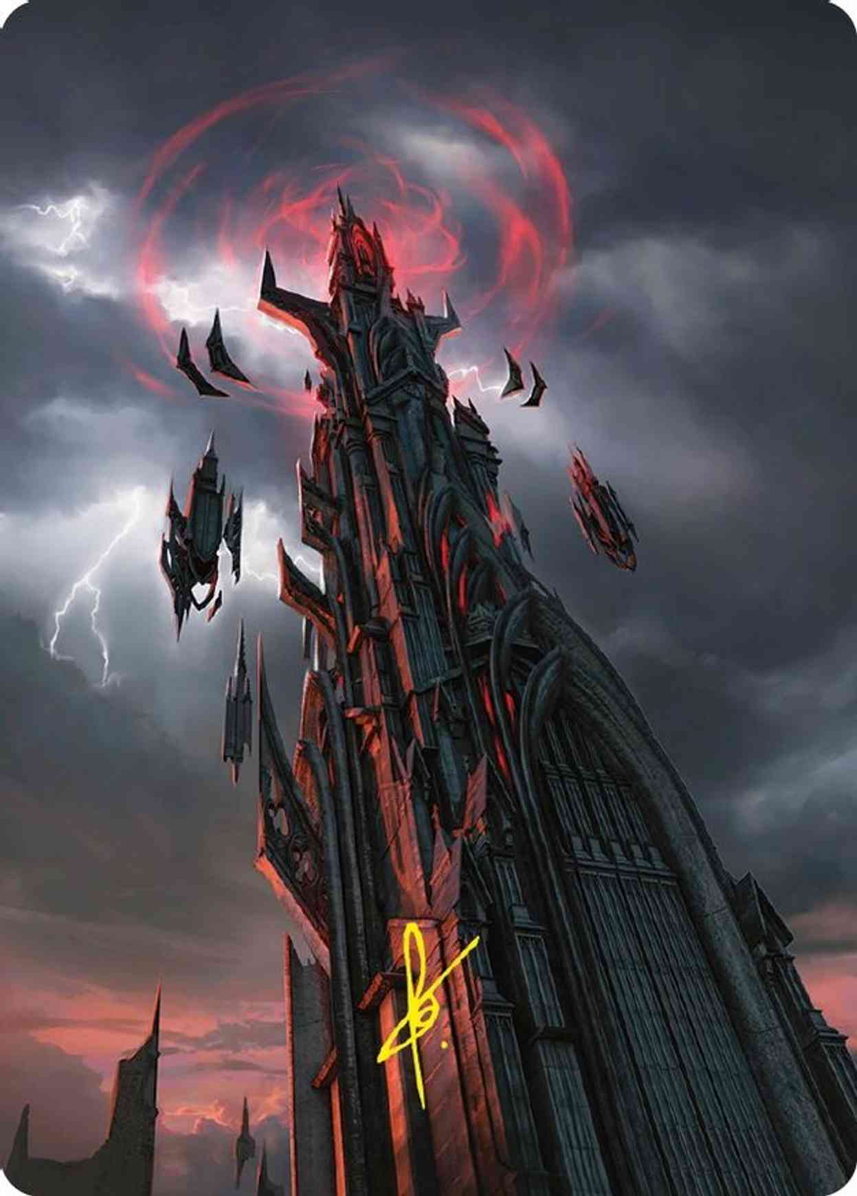 Barad-dûr Art Card (Gold-Stamped Signature) magic card front