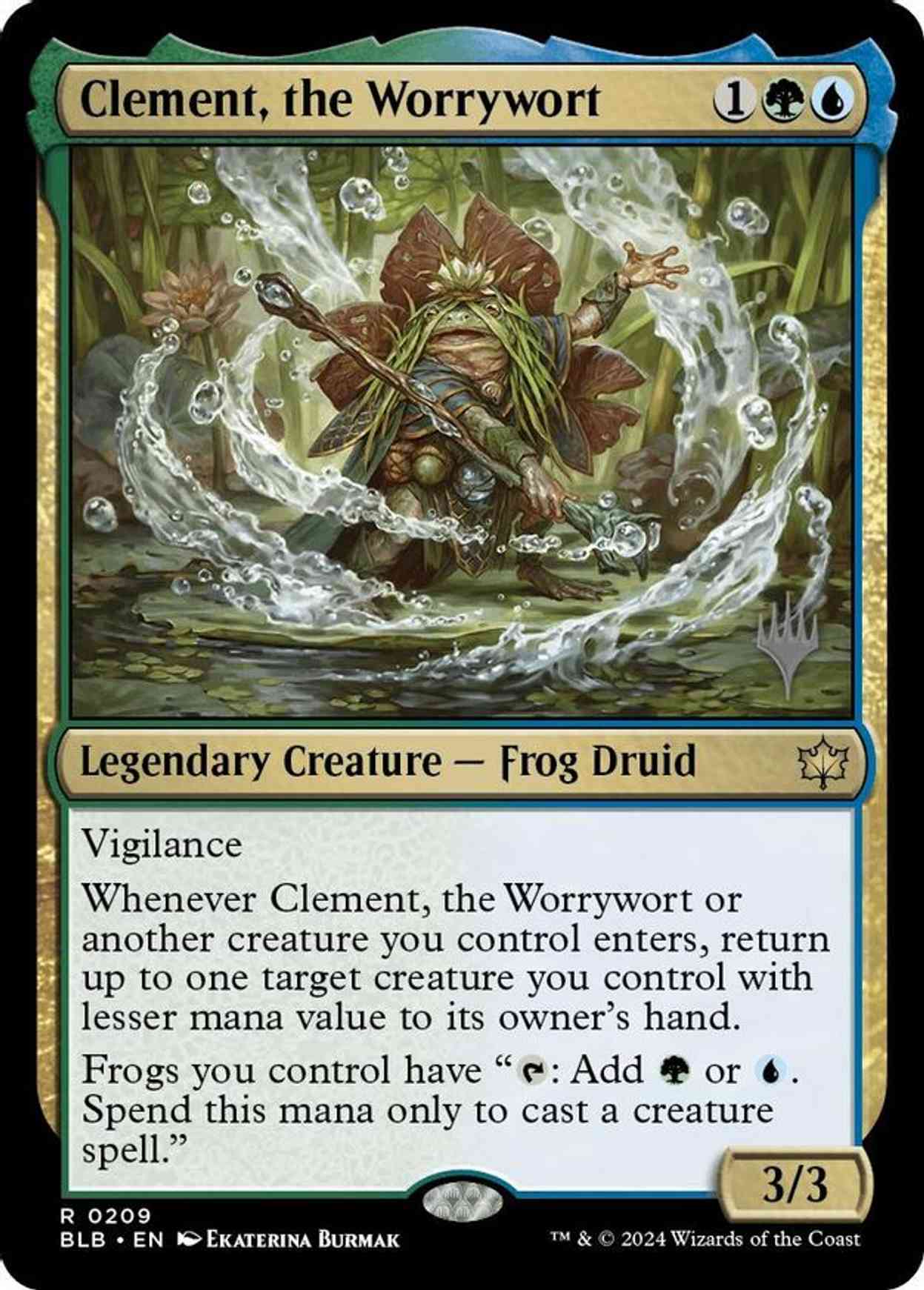 Clement, the Worrywort magic card front