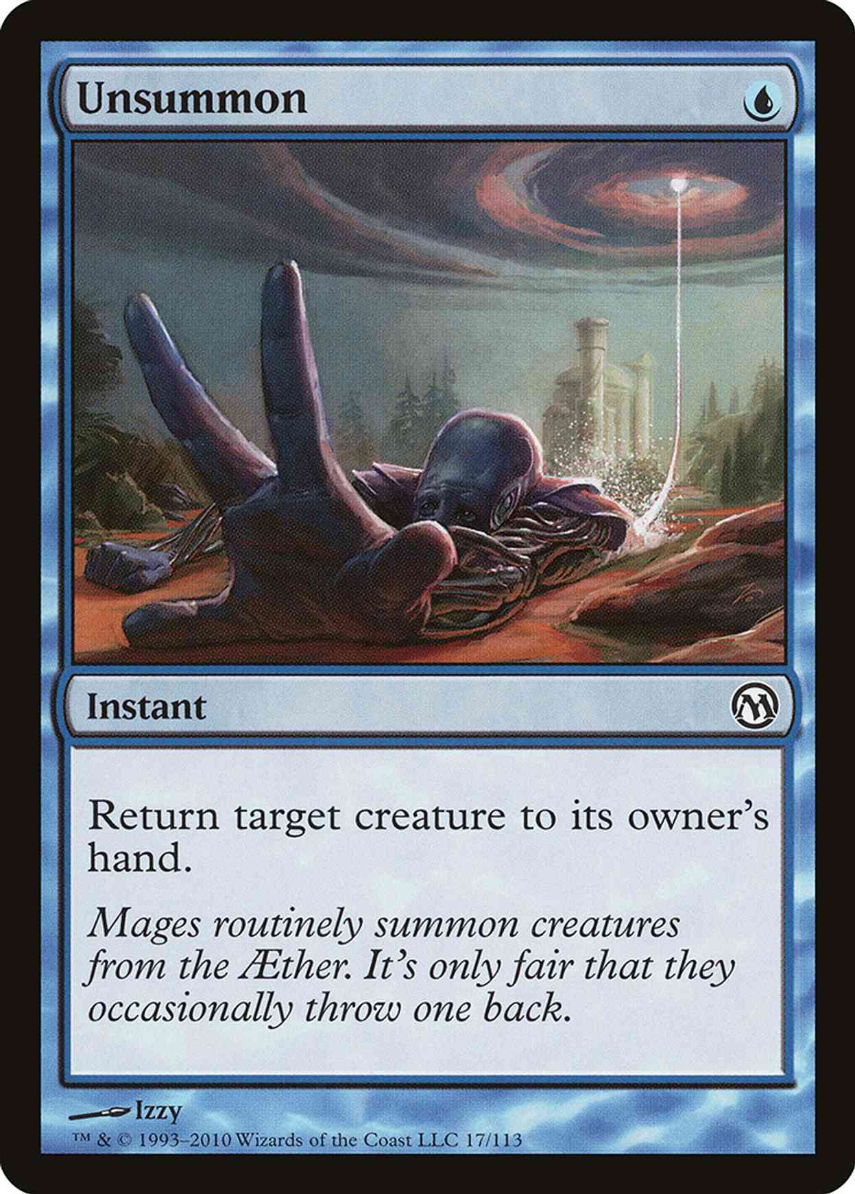 Unsummon magic card front