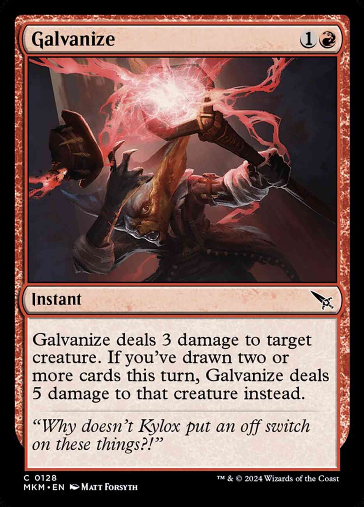 Galvanize magic card front