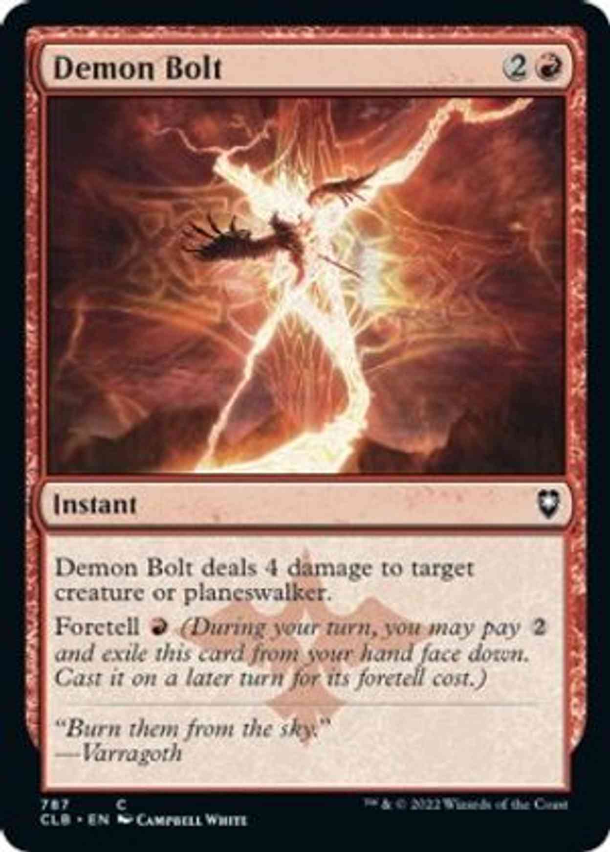 Demon Bolt magic card front