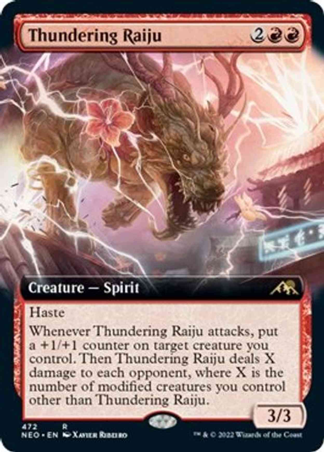 Thundering Raiju (Extended Art) magic card front