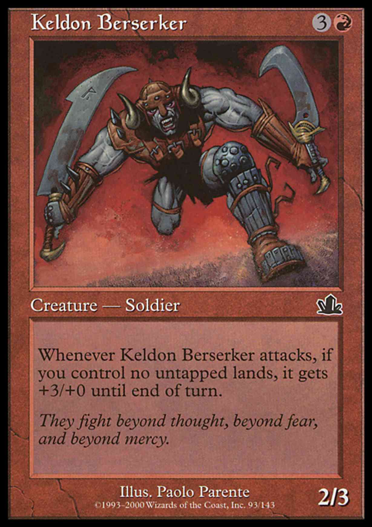 Keldon Berserker magic card front