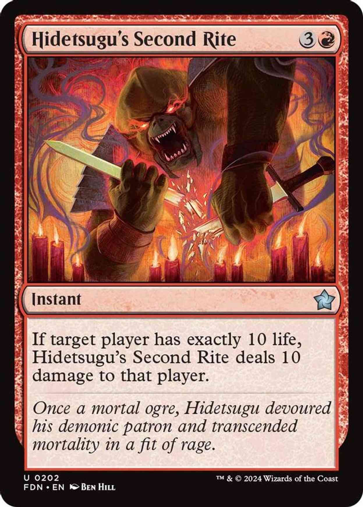 Hidetsugu's Second Rite magic card front