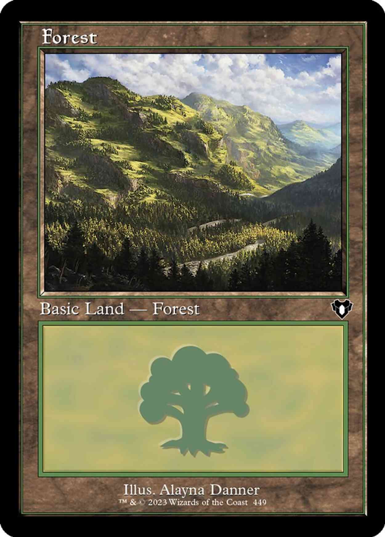 Forest (0449) (Retro Frame) magic card front