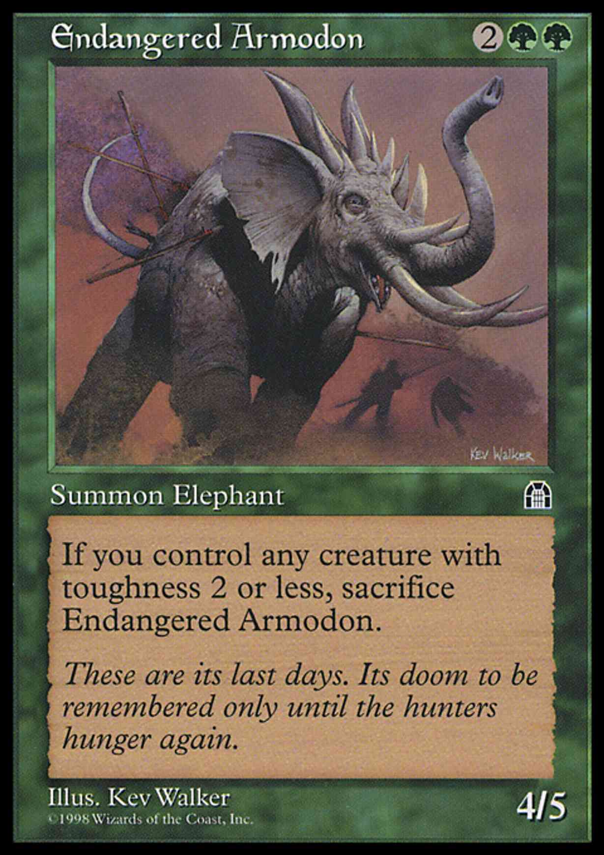 Endangered Armodon magic card front