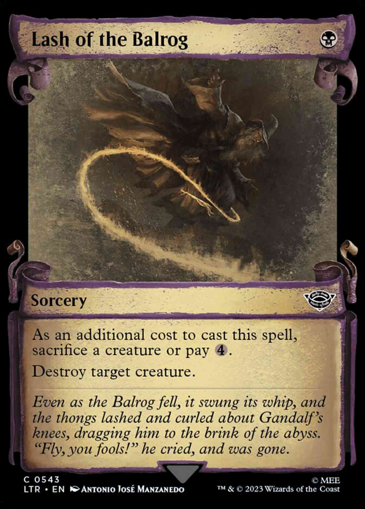 Lash of the Balrog (Showcase Scrolls) magic card front