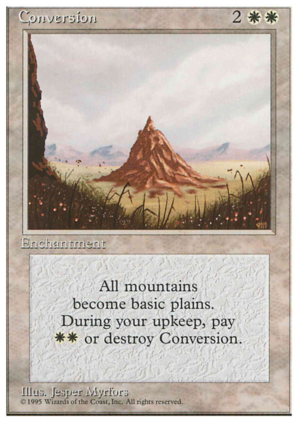 Conversion magic card front