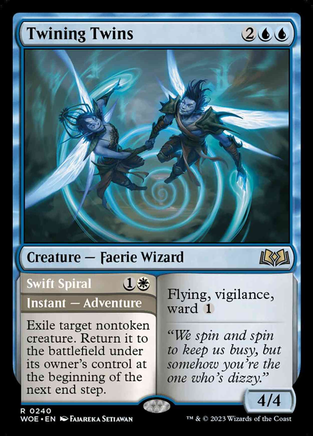 Twining Twins magic card front