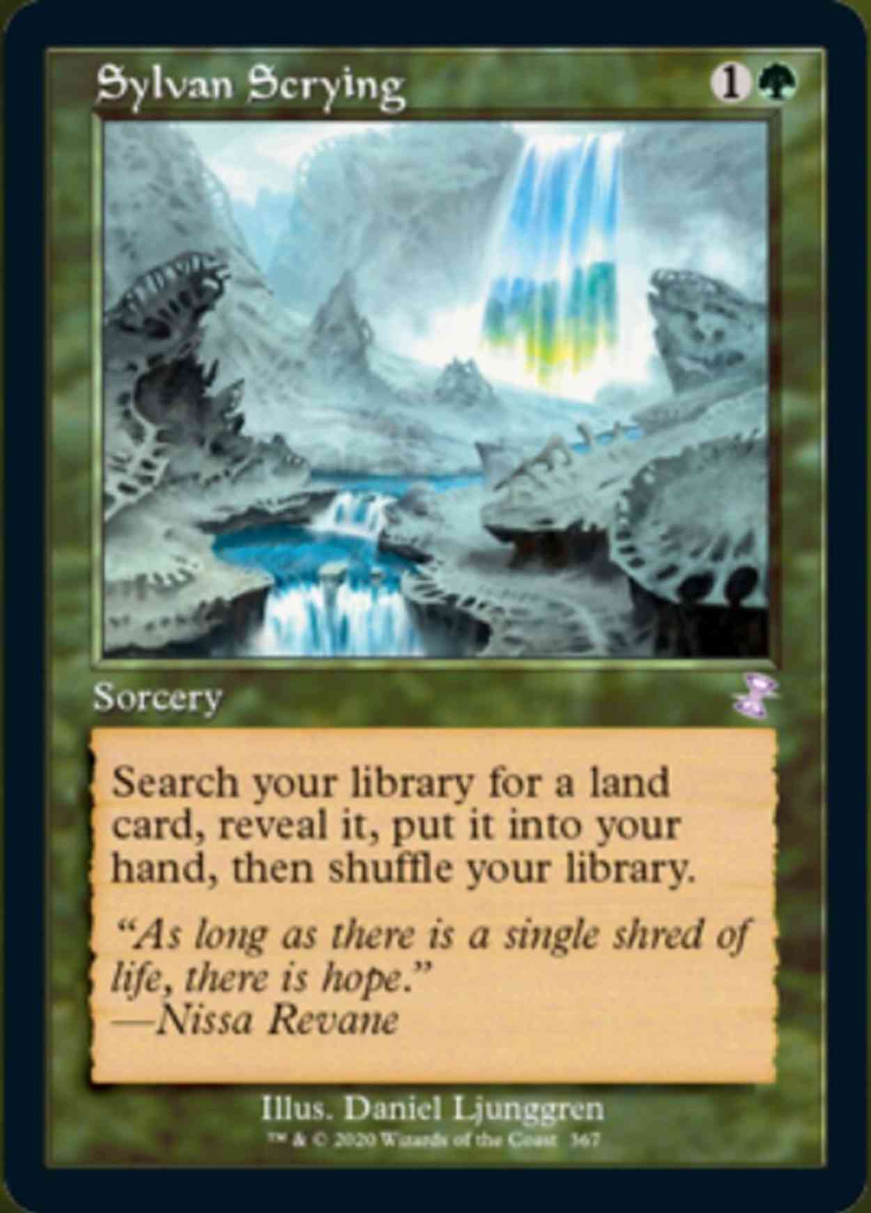 Sylvan Scrying magic card front