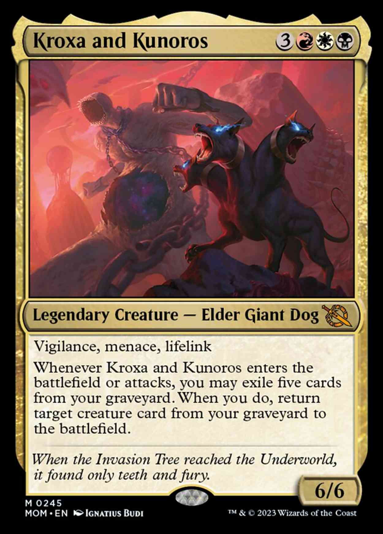 Kroxa and Kunoros magic card front