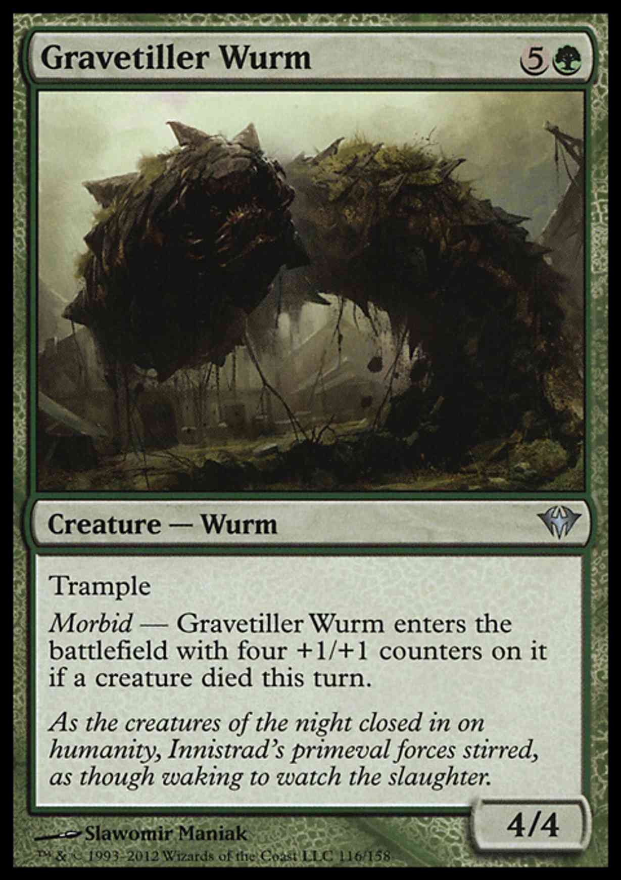 Gravetiller Wurm magic card front