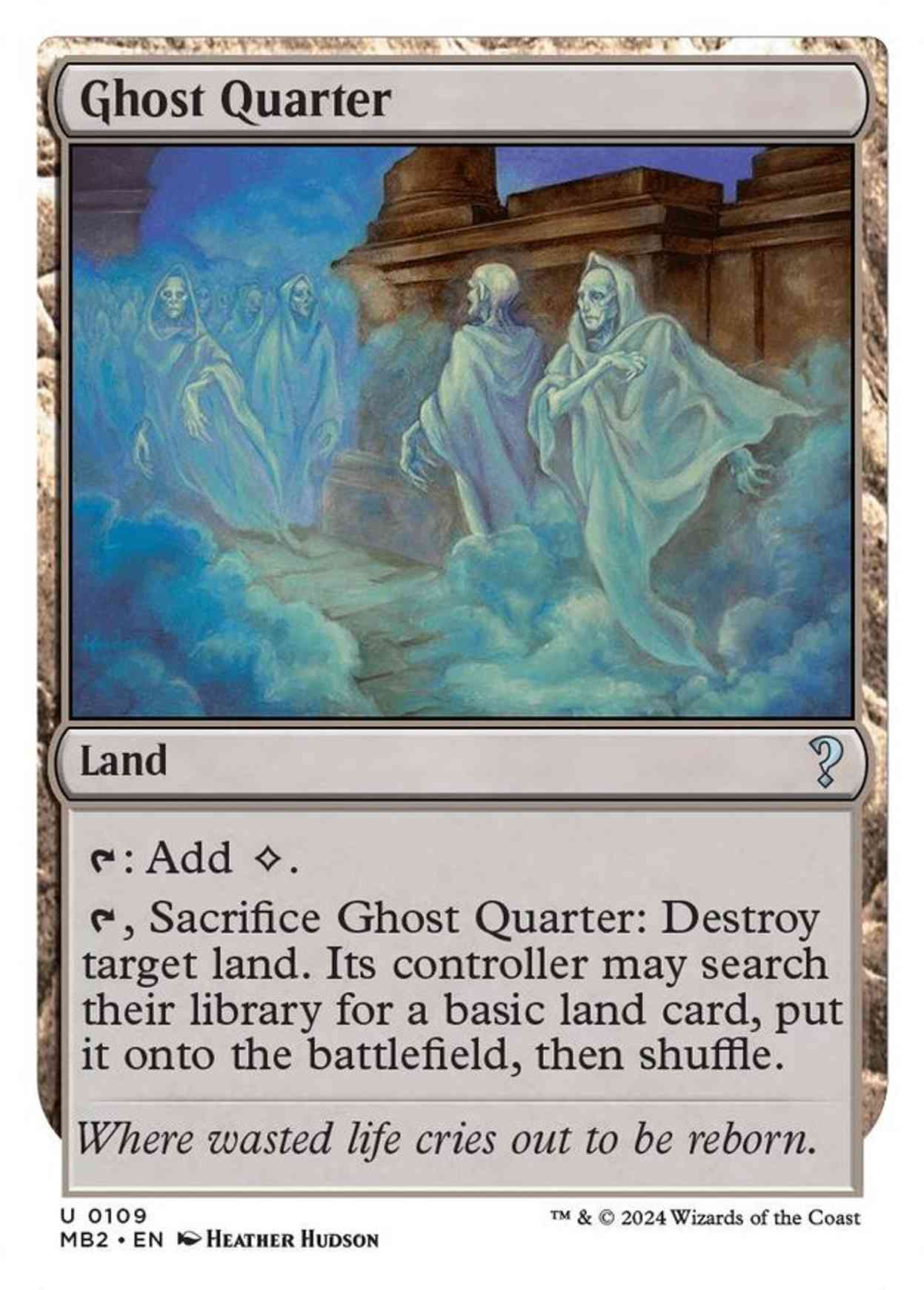 Ghost Quarter (White Border) magic card front