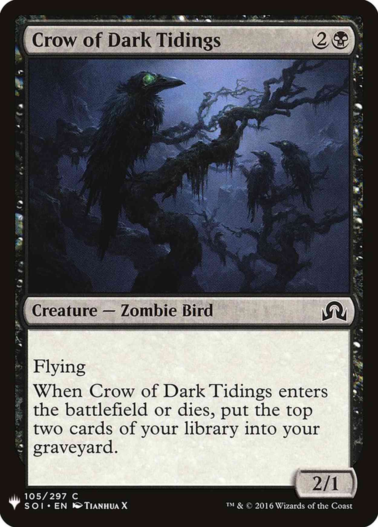 Crow of Dark Tidings magic card front