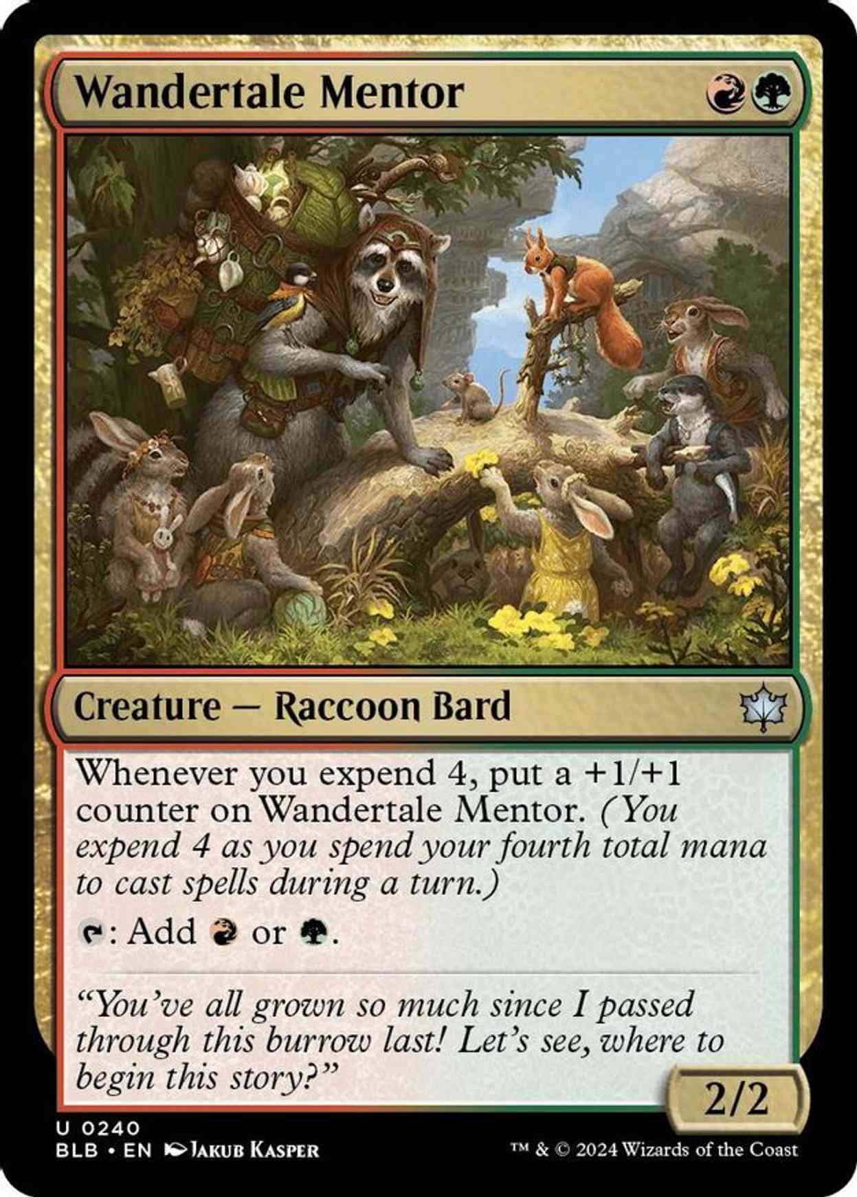 Wandertale Mentor magic card front