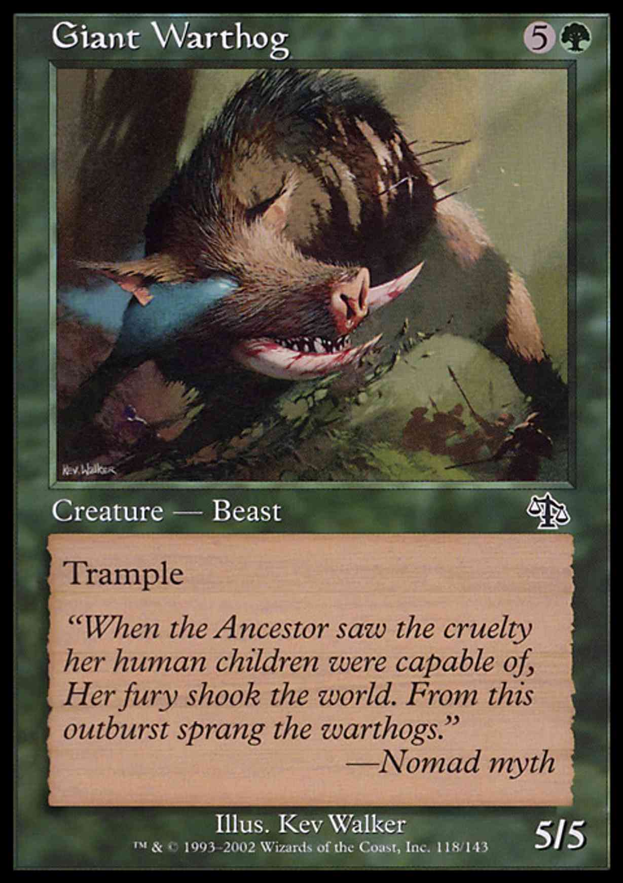 Giant Warthog magic card front
